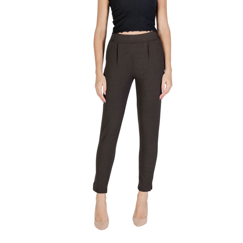 Jeans e pantaloni in poliestere marrone ICHI