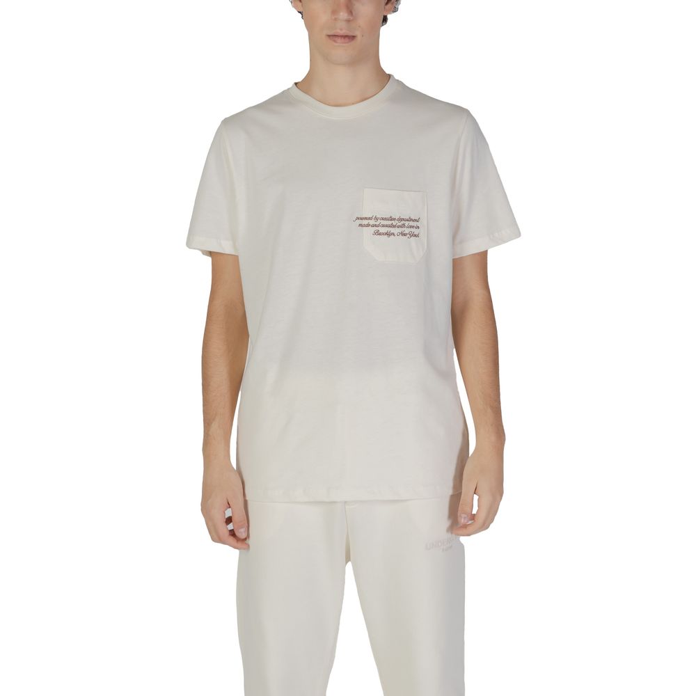 T-shirt in cotone panna Underclub