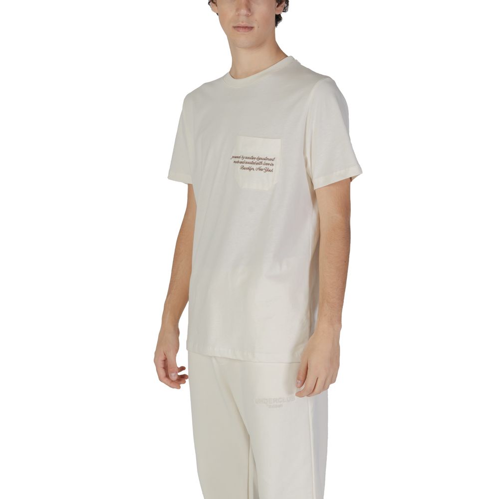 T-shirt in cotone panna Underclub