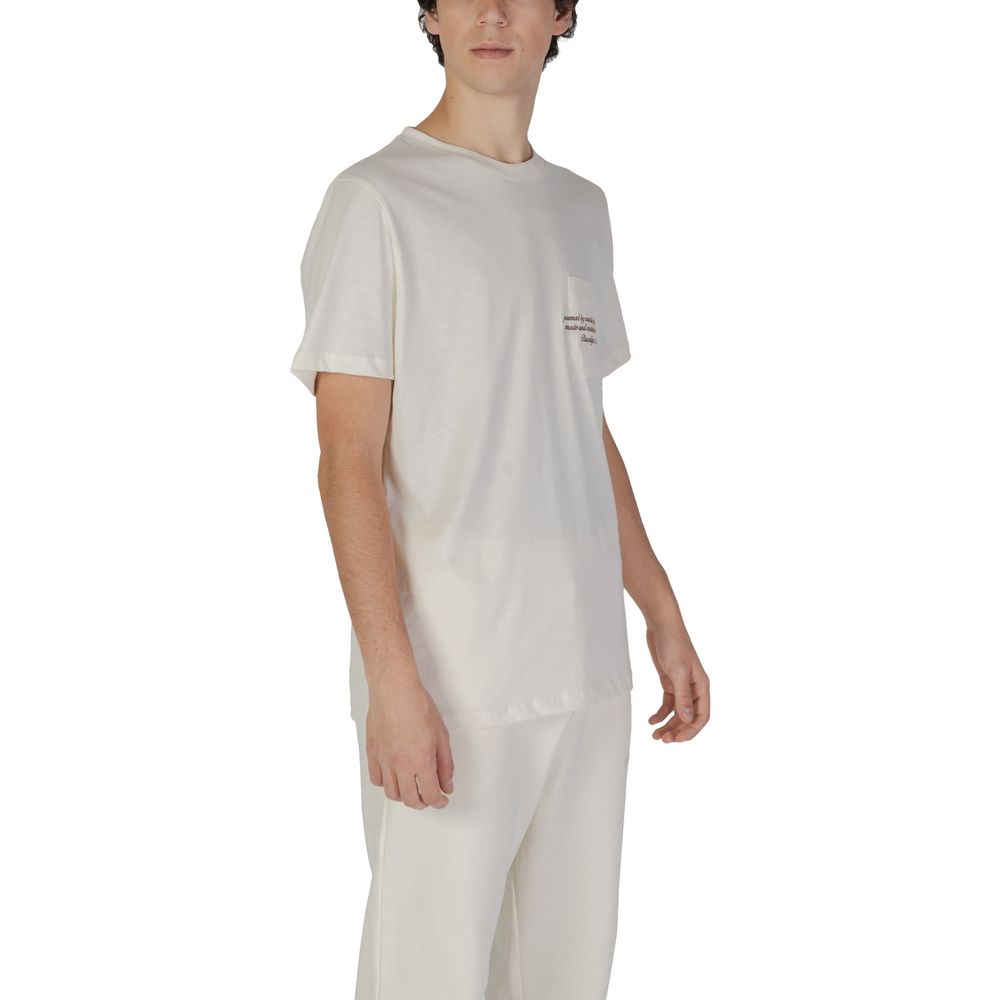T-shirt in cotone panna Underclub
