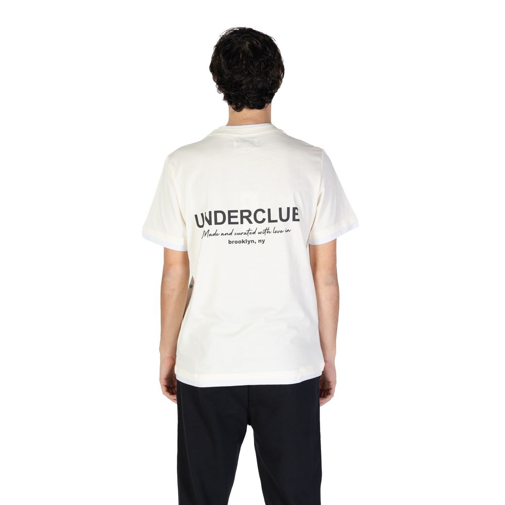 T-shirt in cotone panna Underclub