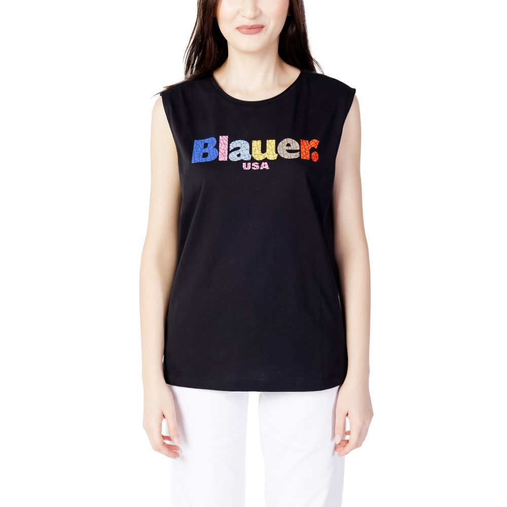 Magliette e T-shirt in cotone nero Blauer