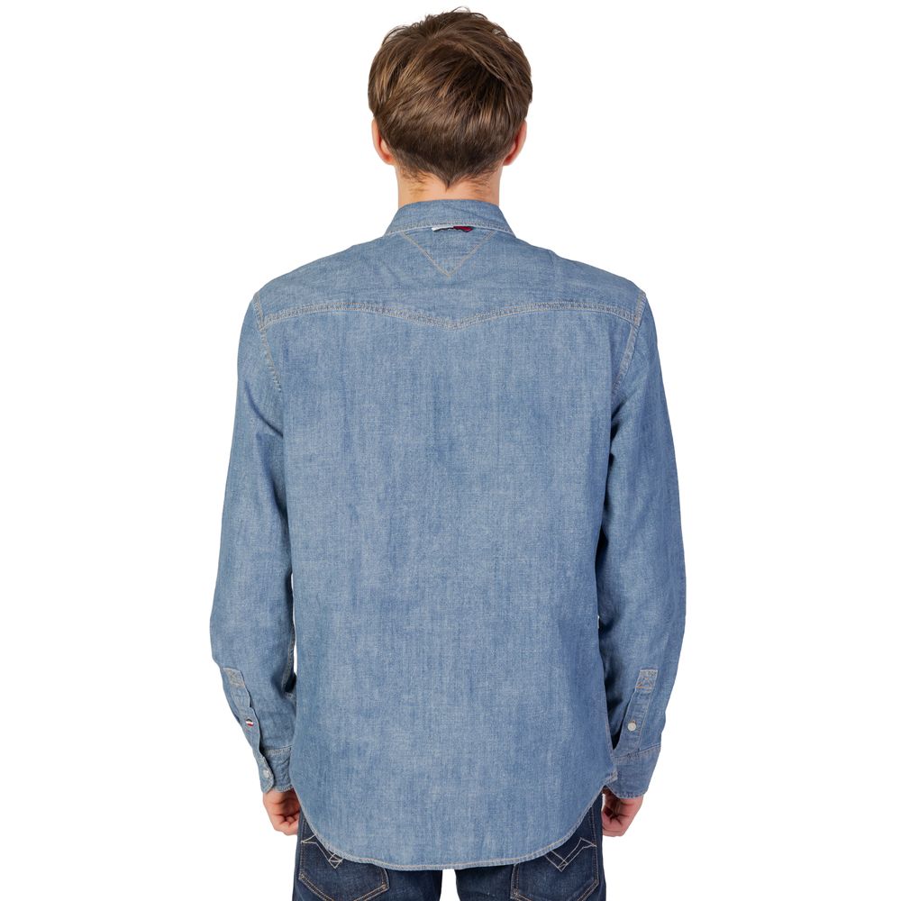 Camicia in cotone blu Tommy Hilfiger Jeans