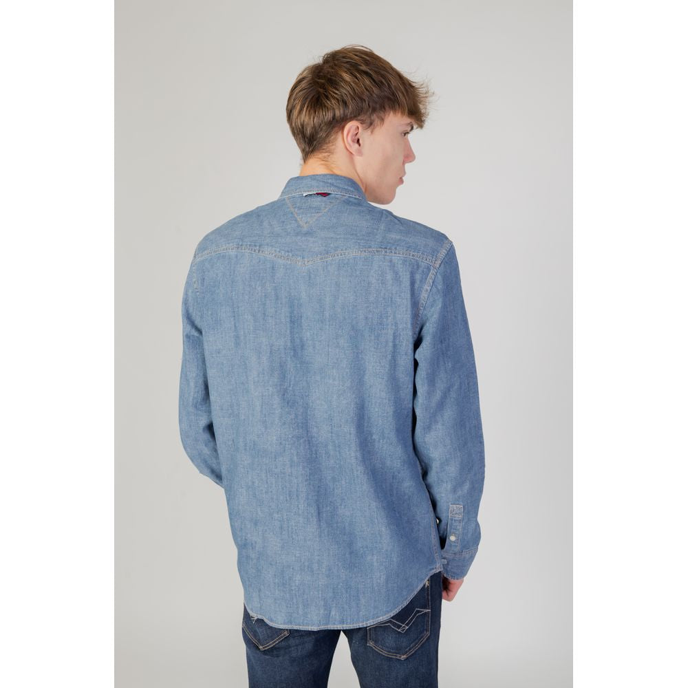 Camicia in cotone blu Tommy Hilfiger Jeans