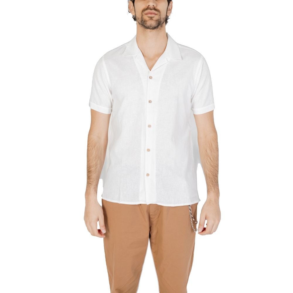 Camicia in lino bianco Hamaki-Ho