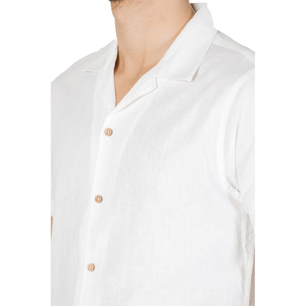 Camicia in lino bianco Hamaki-Ho