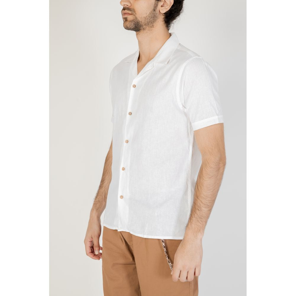 Camicia in lino bianco Hamaki-Ho