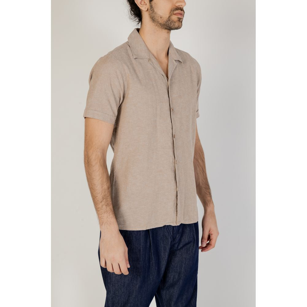 Camicia in lino beige Hamaki-Ho