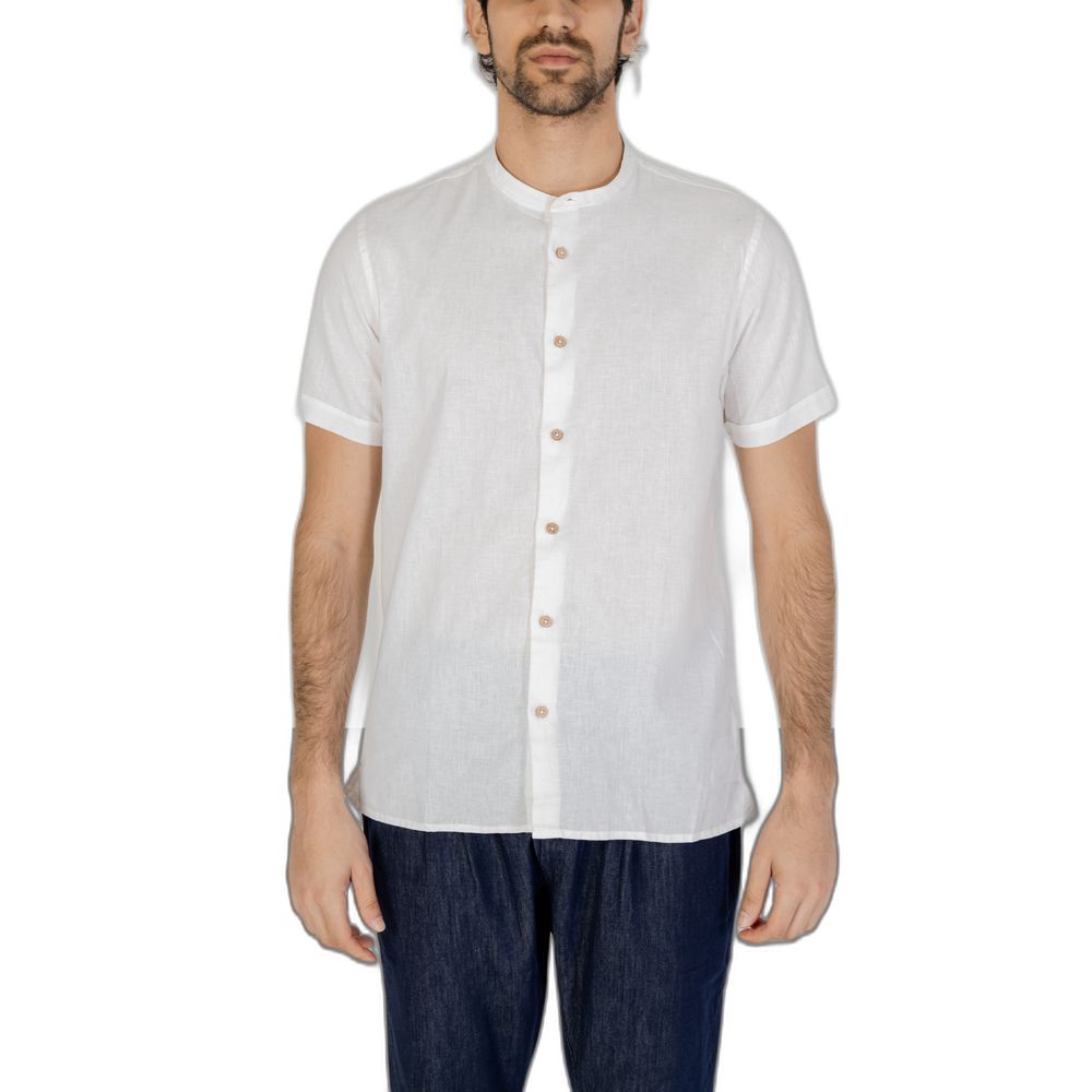Camicia in lino bianco Hamaki-Ho