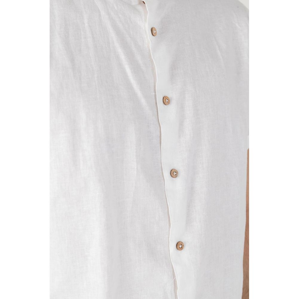 Camicia in lino bianco Hamaki-Ho