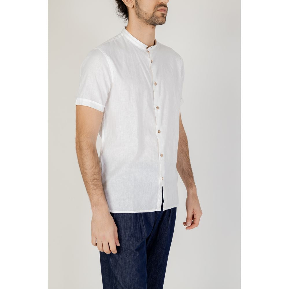 Camicia in lino bianco Hamaki-Ho