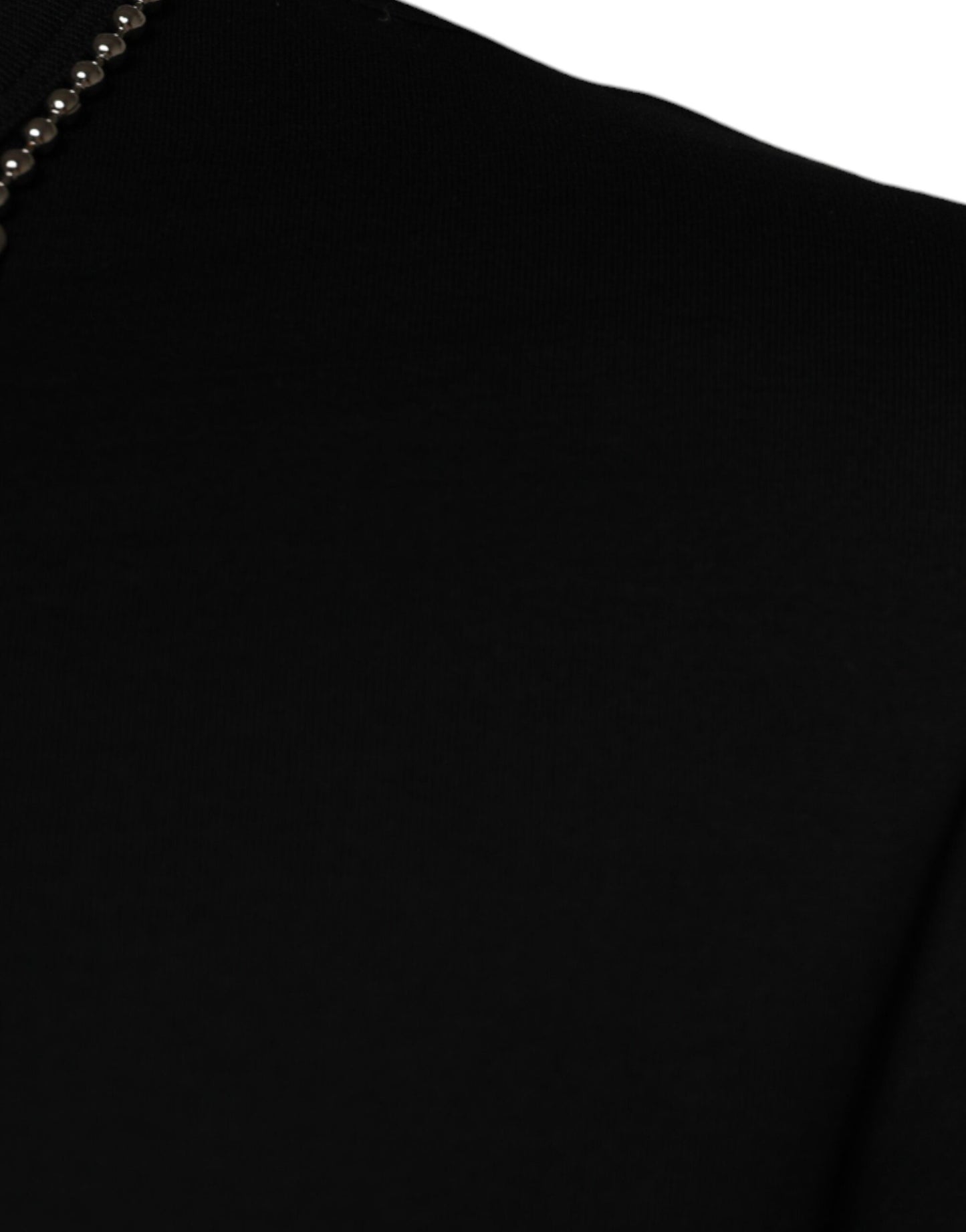 Dolce & Gabbana T-shirt con collana in cotone nero decorata
