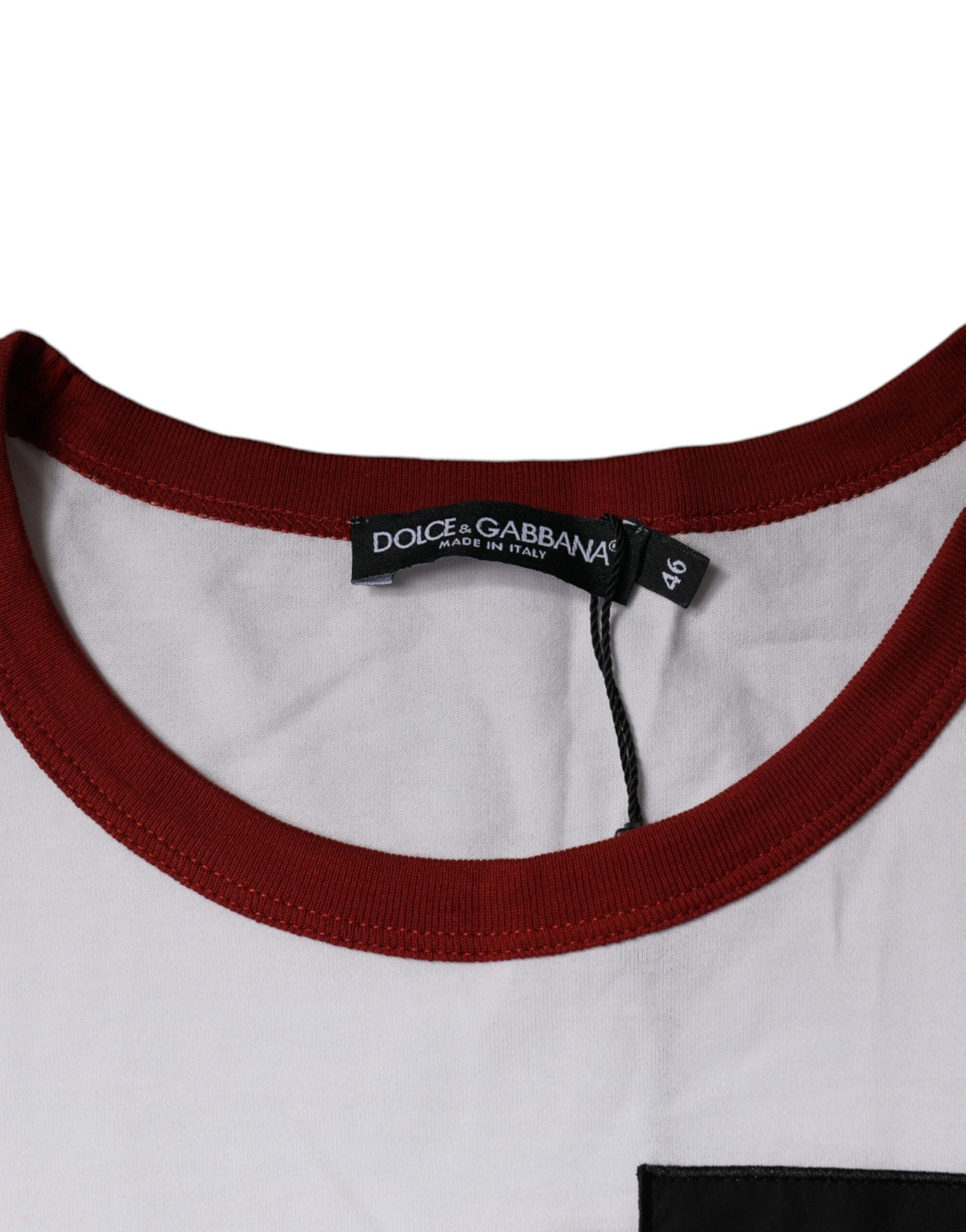 T-shirt girocollo in cotone con stampa grafica bianca Dolce & Gabbana