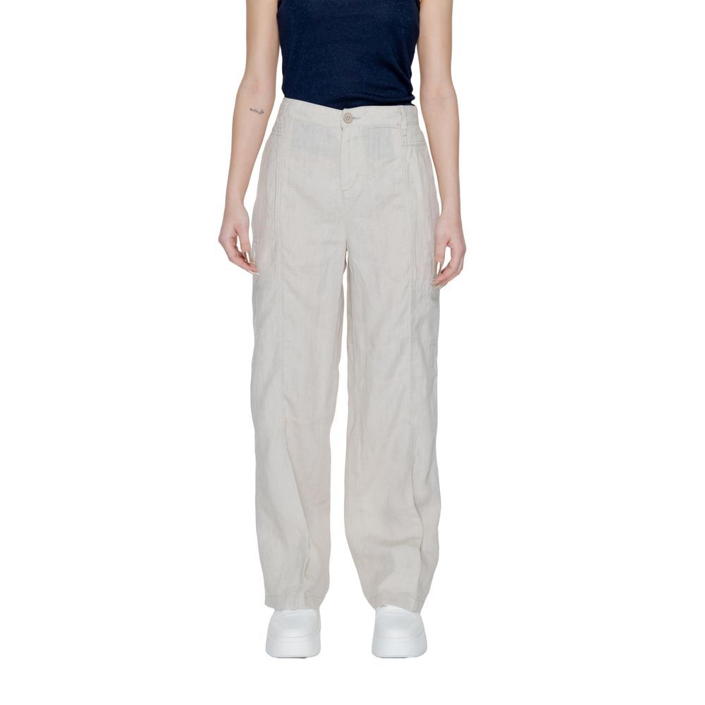 Jeans e pantaloni in lino beige Street One