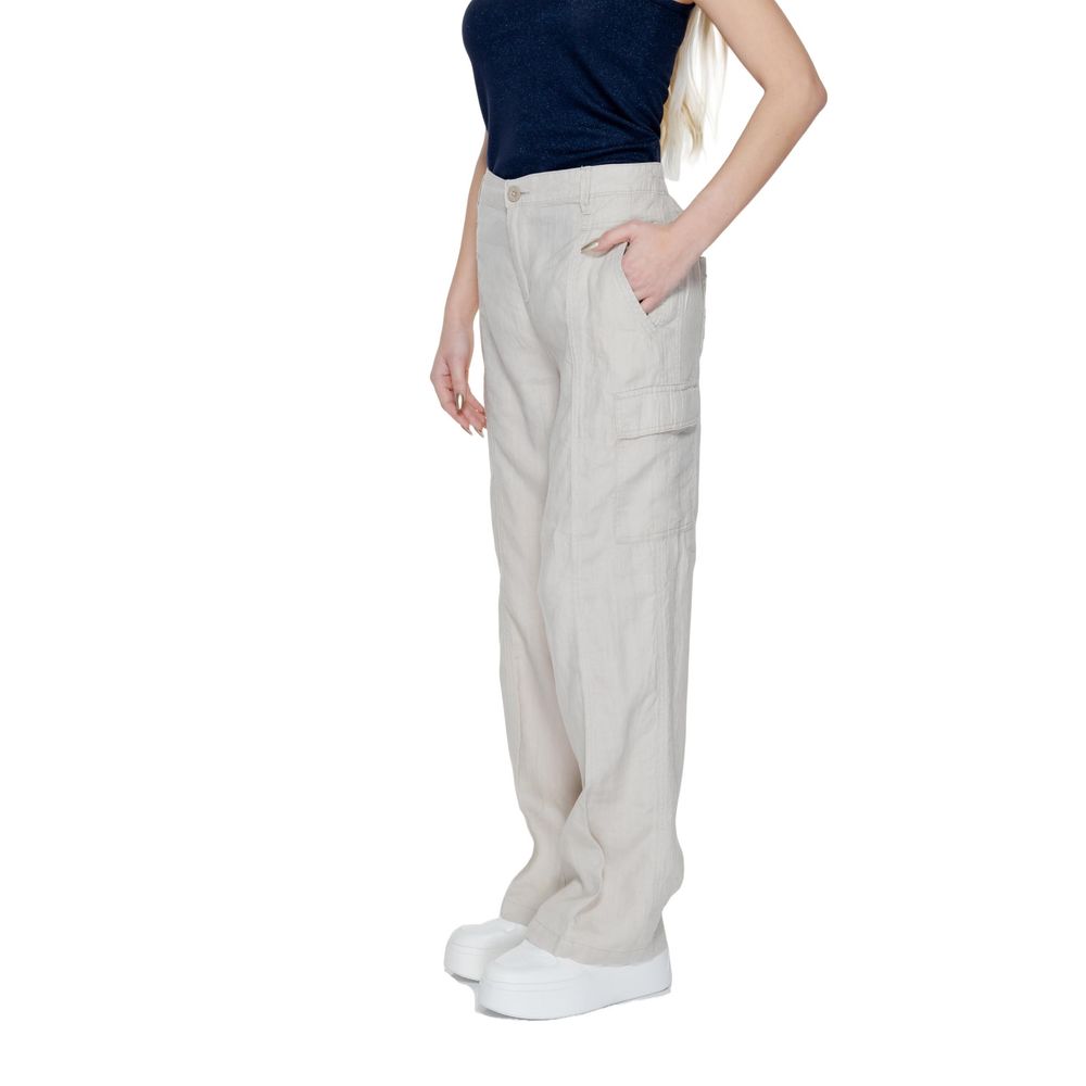 Jeans e pantaloni in lino beige Street One