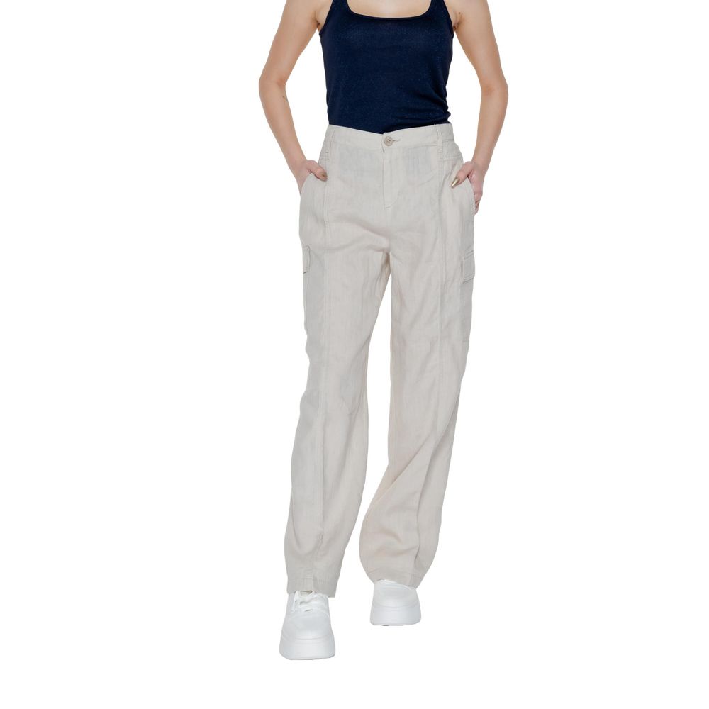 Jeans e pantaloni in lino beige Street One