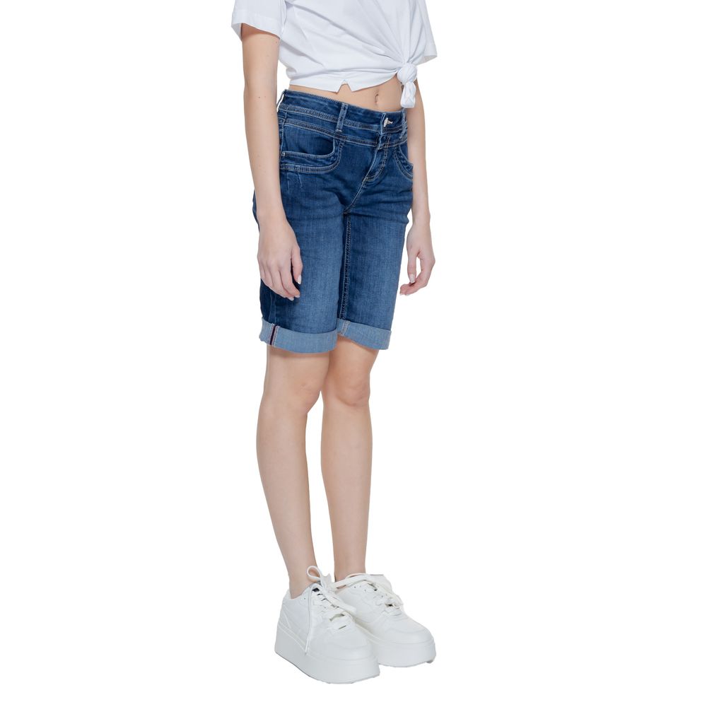 Pantaloncini corti in cotone blu Street One