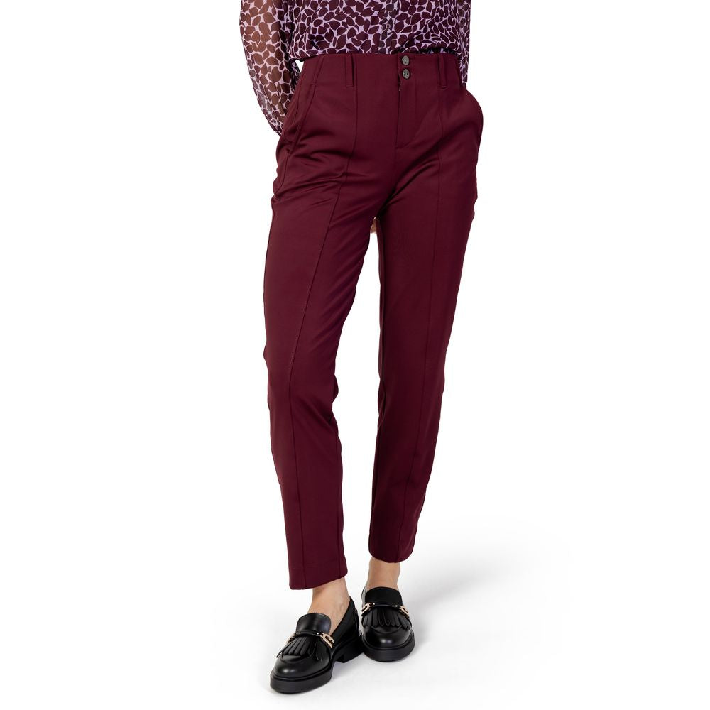 Jeans e pantaloni in poliestere bordeaux Street One
