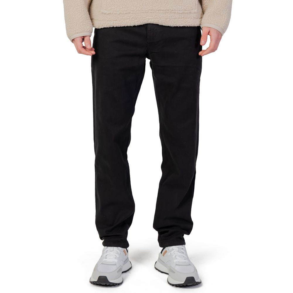Jeans e pantaloni in cotone nero Hugo Boss