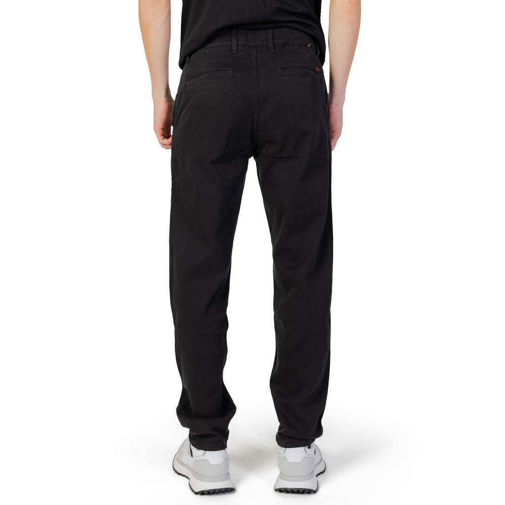 Jeans e pantaloni in cotone nero Hugo Boss