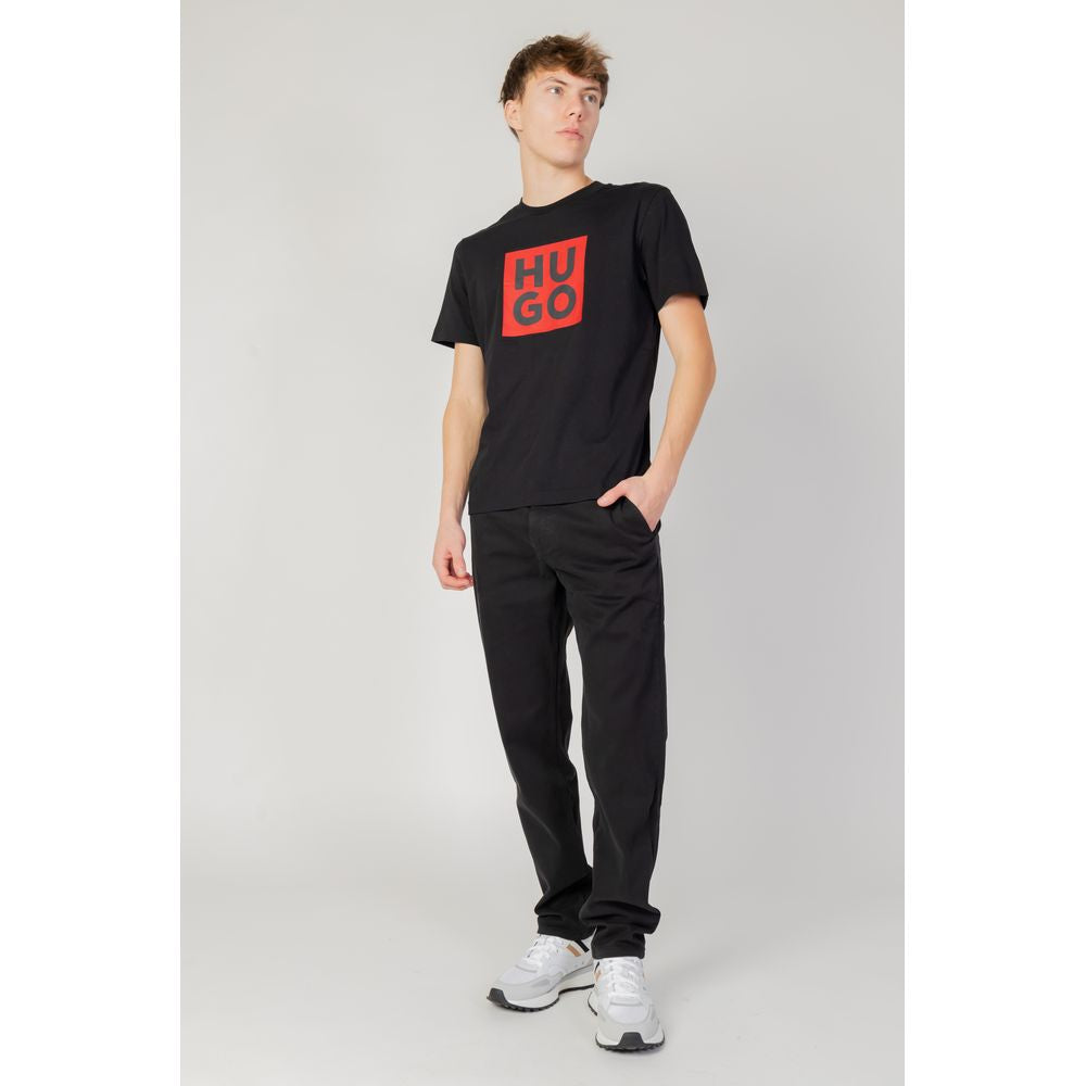 Jeans e pantaloni in cotone nero Hugo Boss
