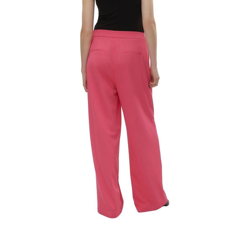 Jeans e pantaloni in poliestere rosa Vero Moda