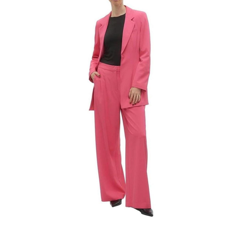 Jeans e pantaloni in poliestere rosa Vero Moda