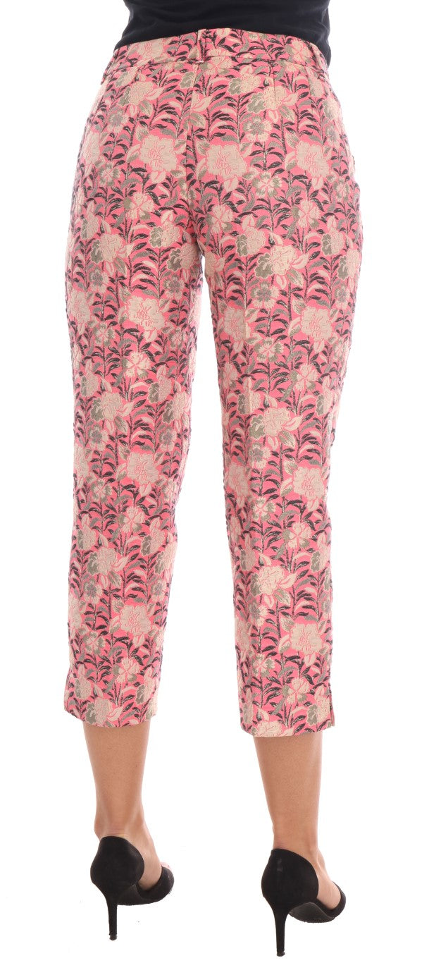 Dolce & Gabbana Pantaloni eleganti in broccato floreale