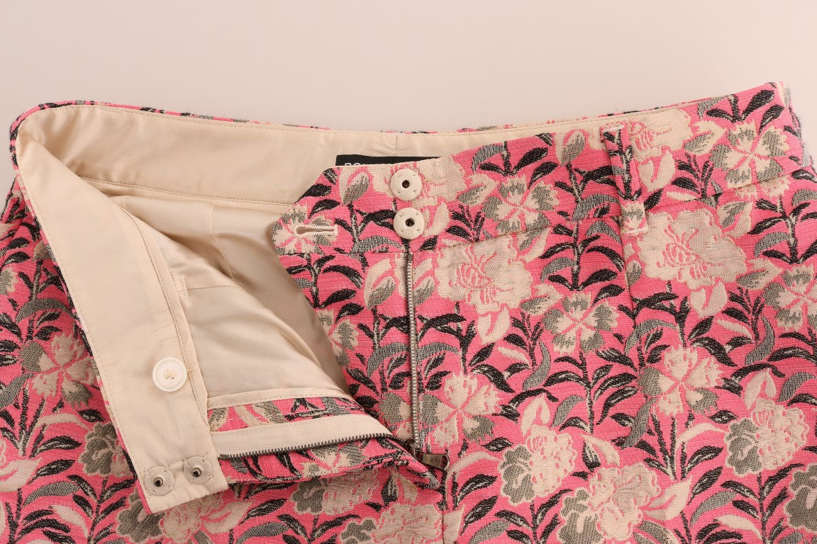 Dolce & Gabbana Pantaloni eleganti in broccato floreale