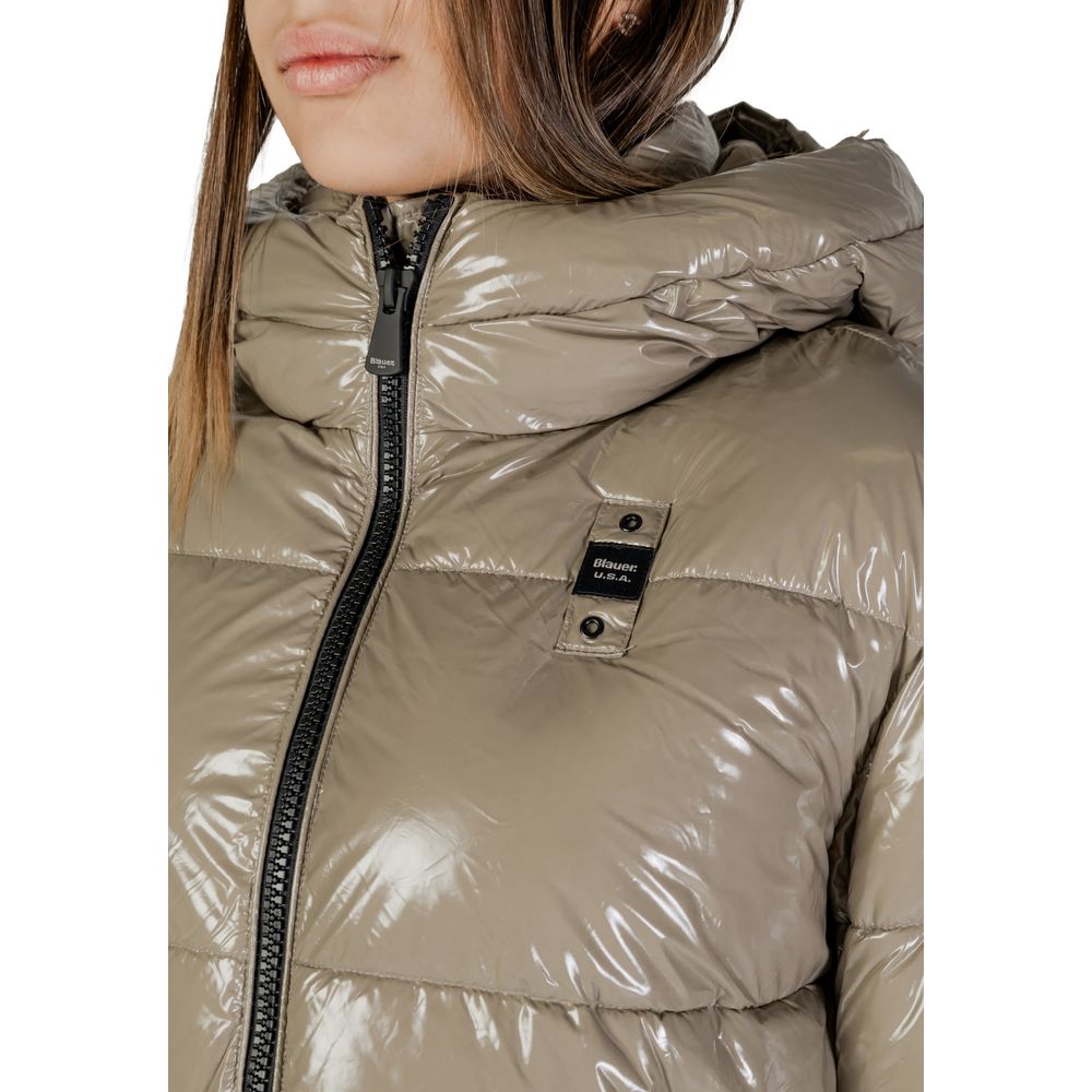 Blauer Beige Giacche e Cappotto in Poliammide