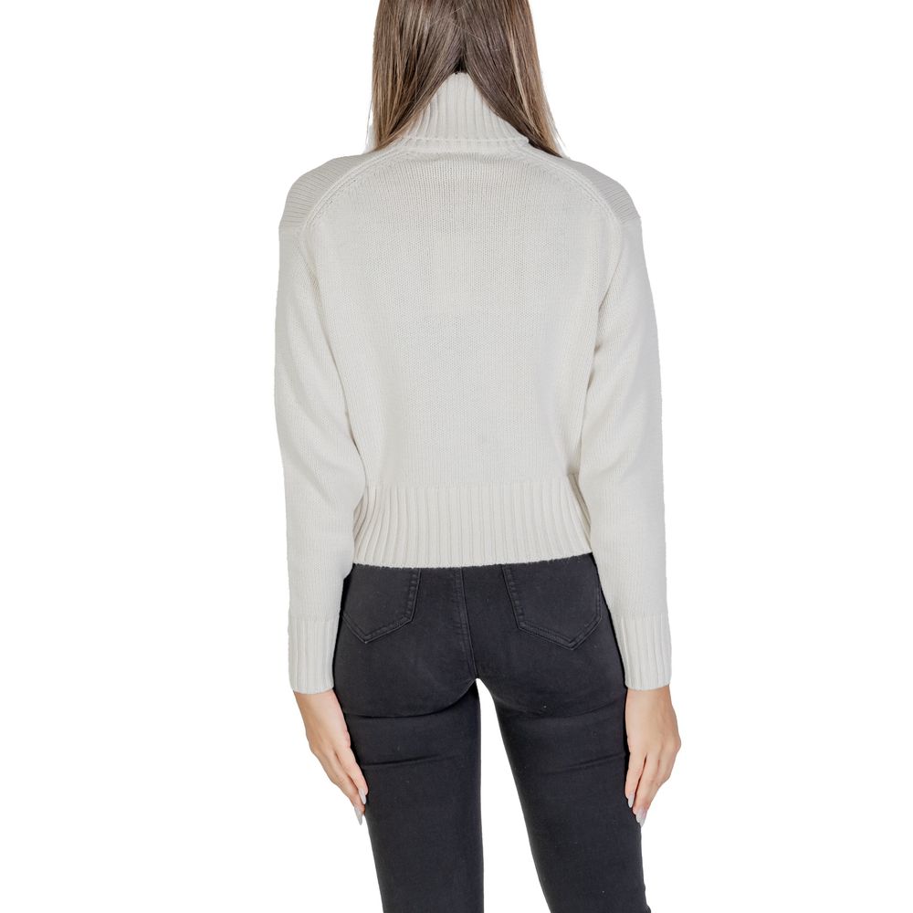 Maglione in cotone color crema Calvin Klein Jeans
