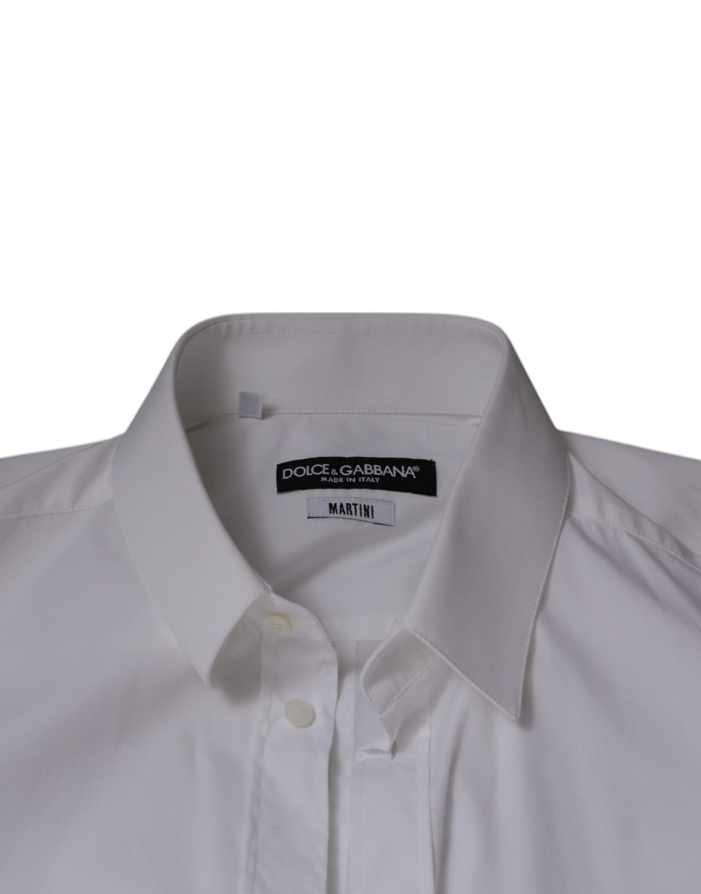 Dolce & Gabbana Camicia da uomo in misto cotone bianco MARTINI