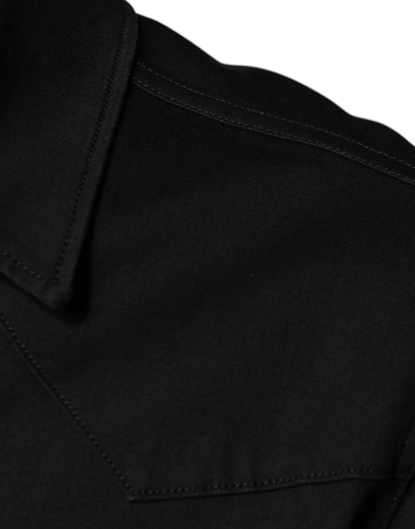 Camicia Dolce & Gabbana in cotone nero con colletto e bottoni