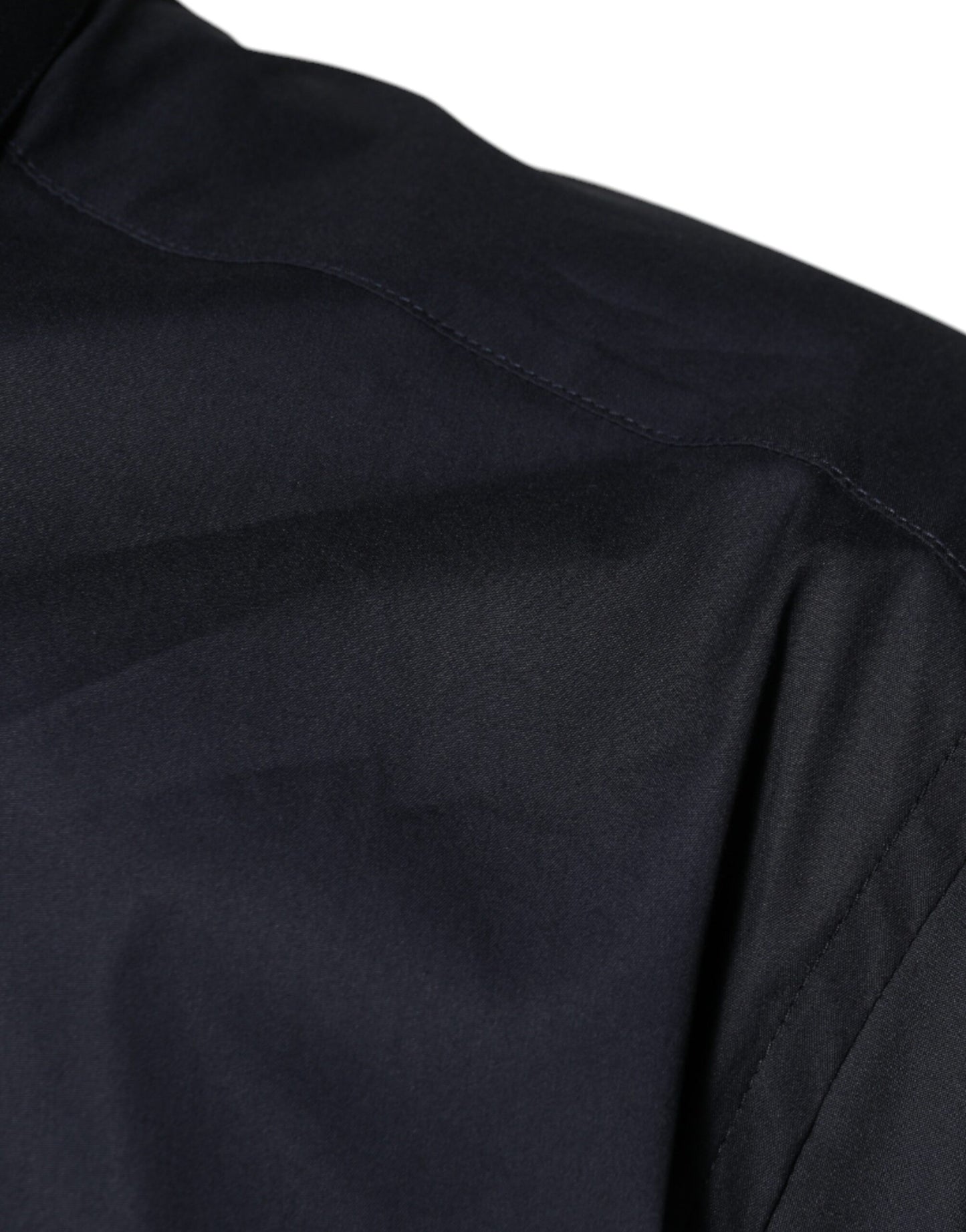 Dolce & Gabbana Camicia da abito formale in misto cotone nero ORO