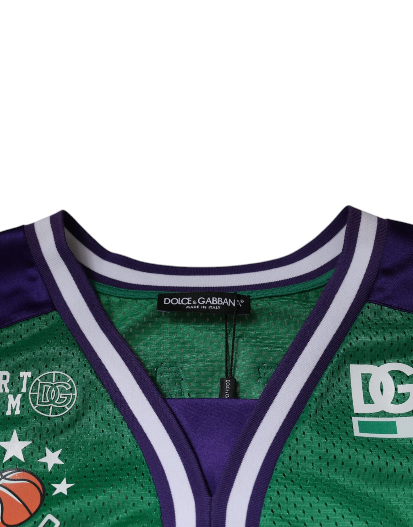 Dolce & Gabbana T-shirt senza maniche in jersey di poliestere verde