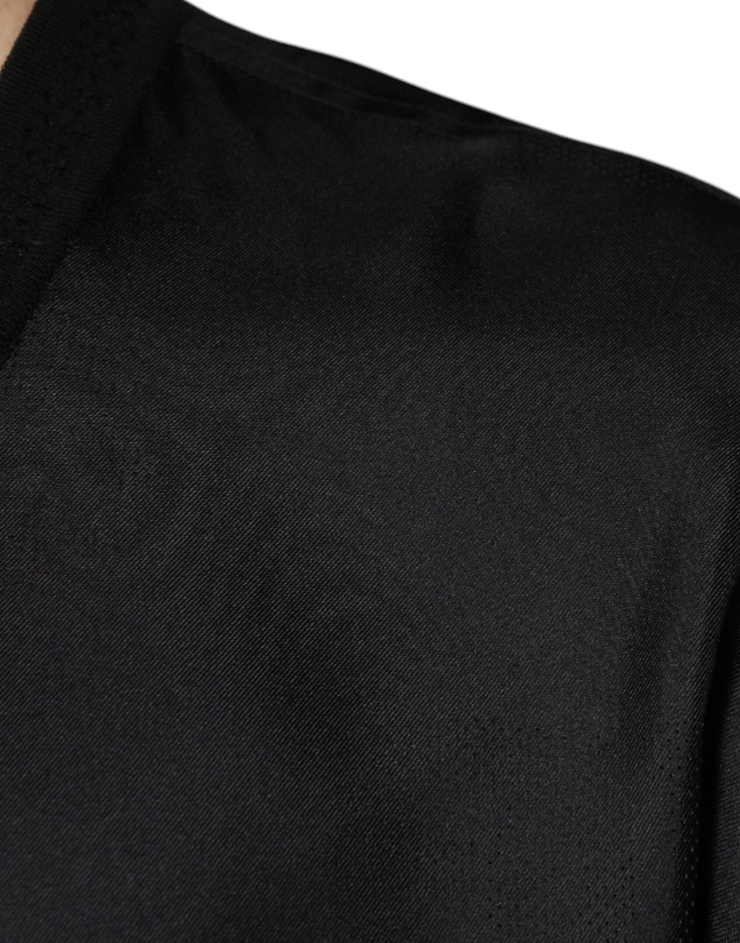 Dolce & Gabbana T-shirt a maniche corte con scollo quadrato in cotone nero
