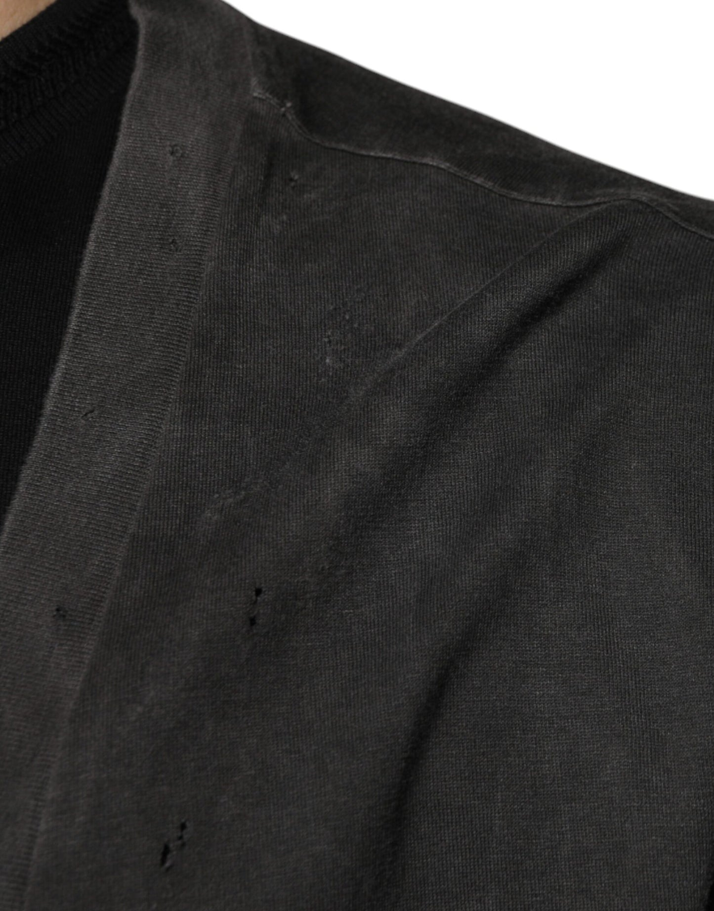 Dolce & Gabbana T-shirt girocollo in cotone nero a maniche corte