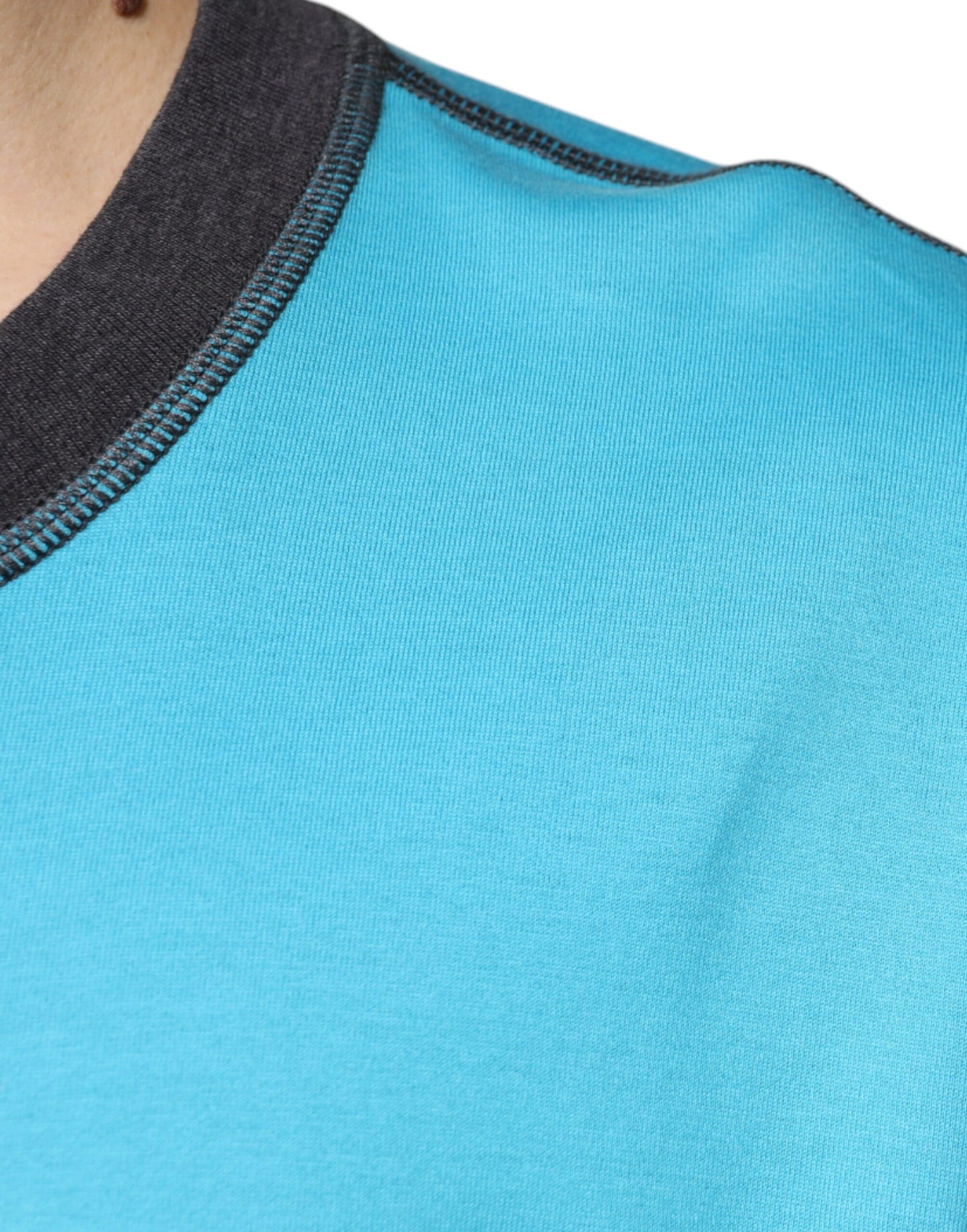 Dolce & Gabbana T-shirt girocollo a maniche corte con logo blu