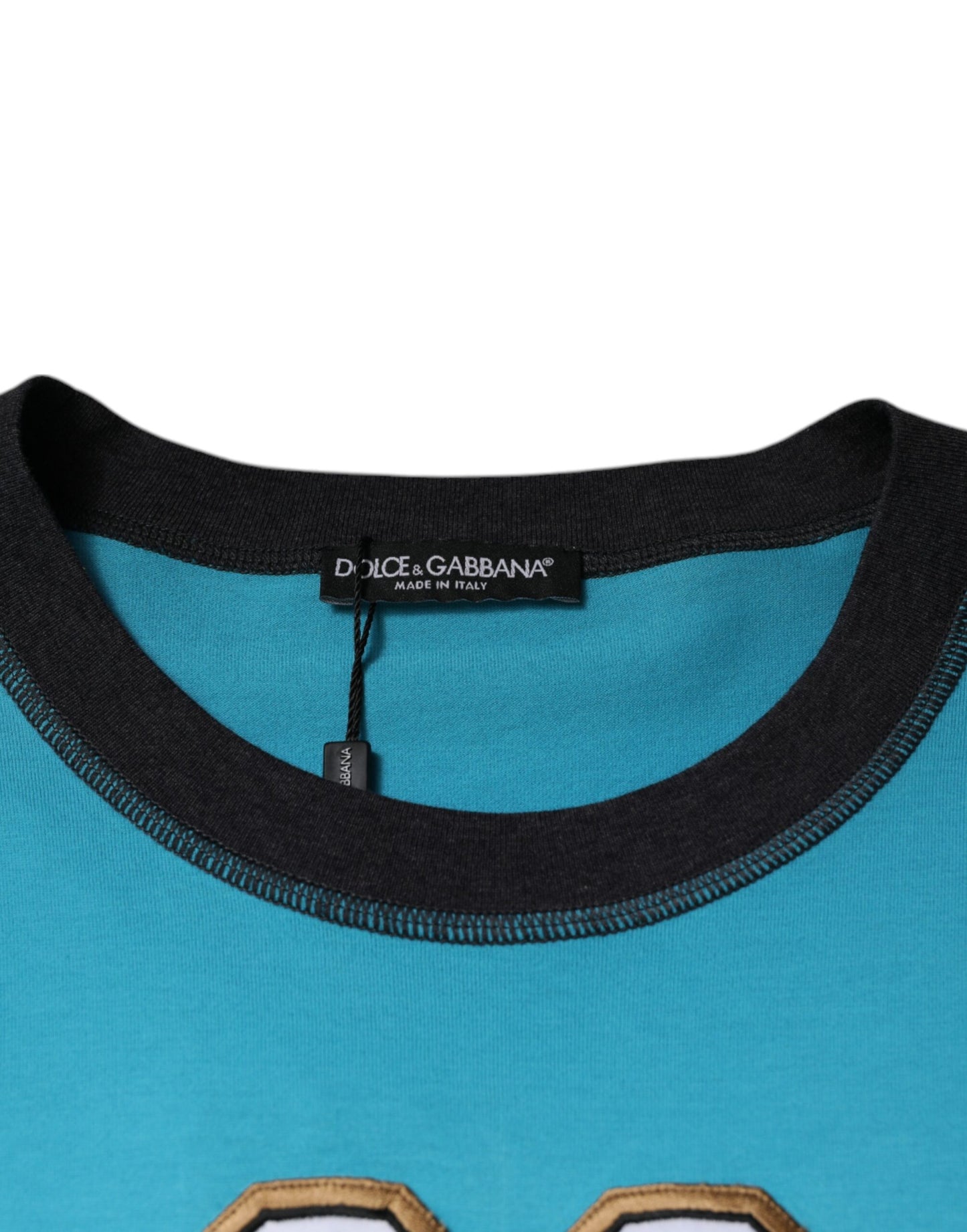 Dolce & Gabbana T-shirt girocollo a maniche corte con logo blu
