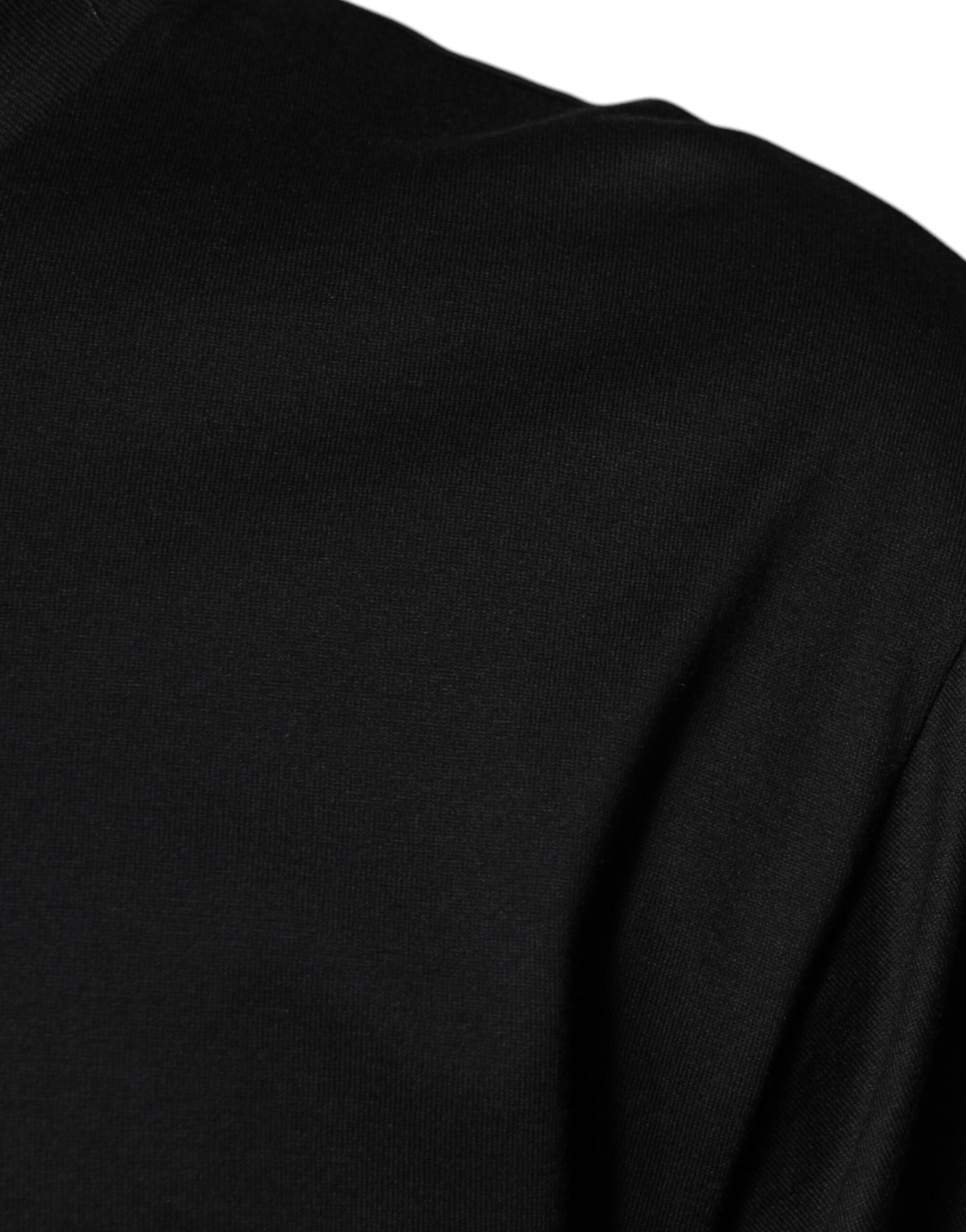Dolce & Gabbana T-shirt girocollo in cotone nero a maniche corte