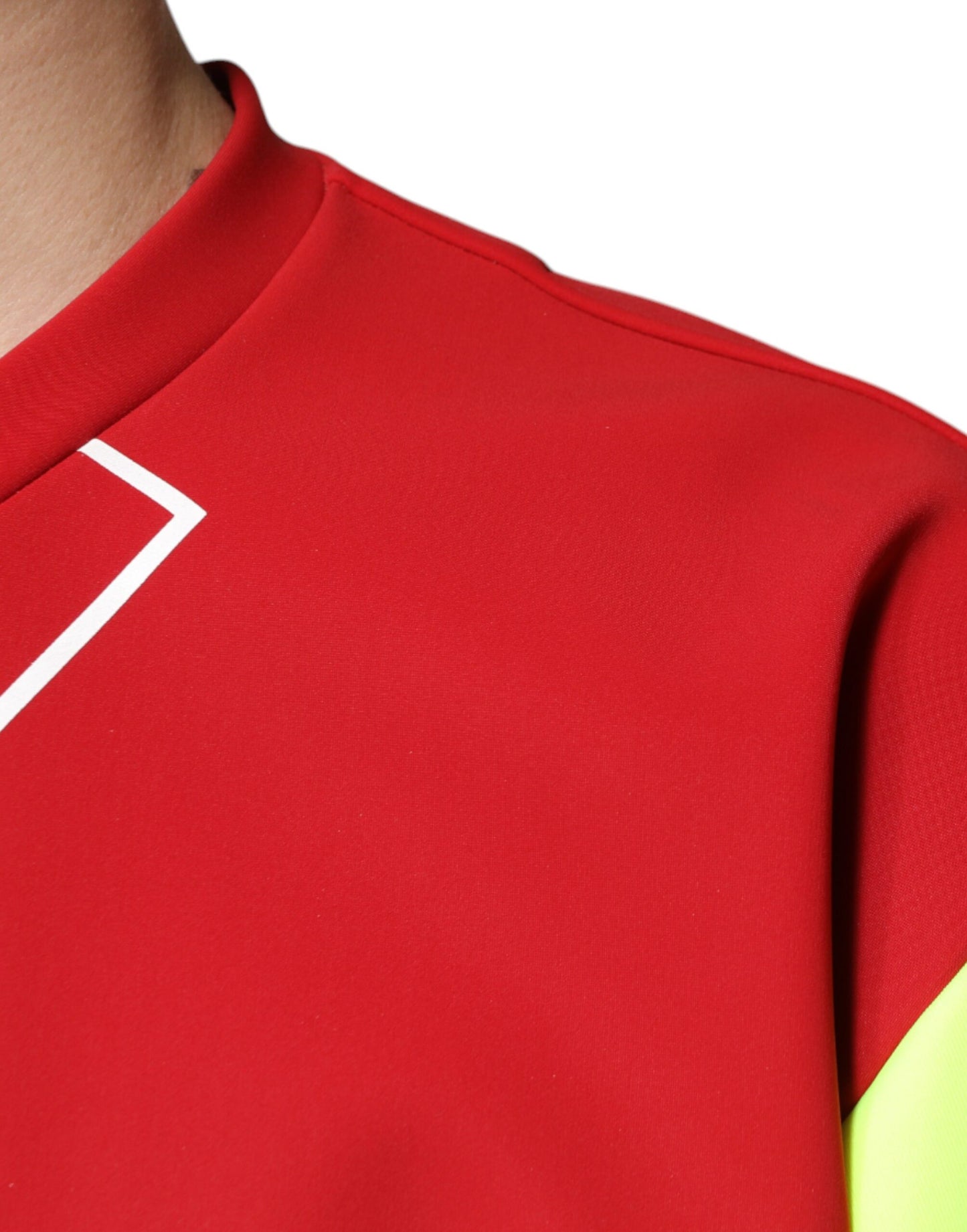 Dolce & Gabbana T-shirt girocollo da uomo in cotone con logo multicolore