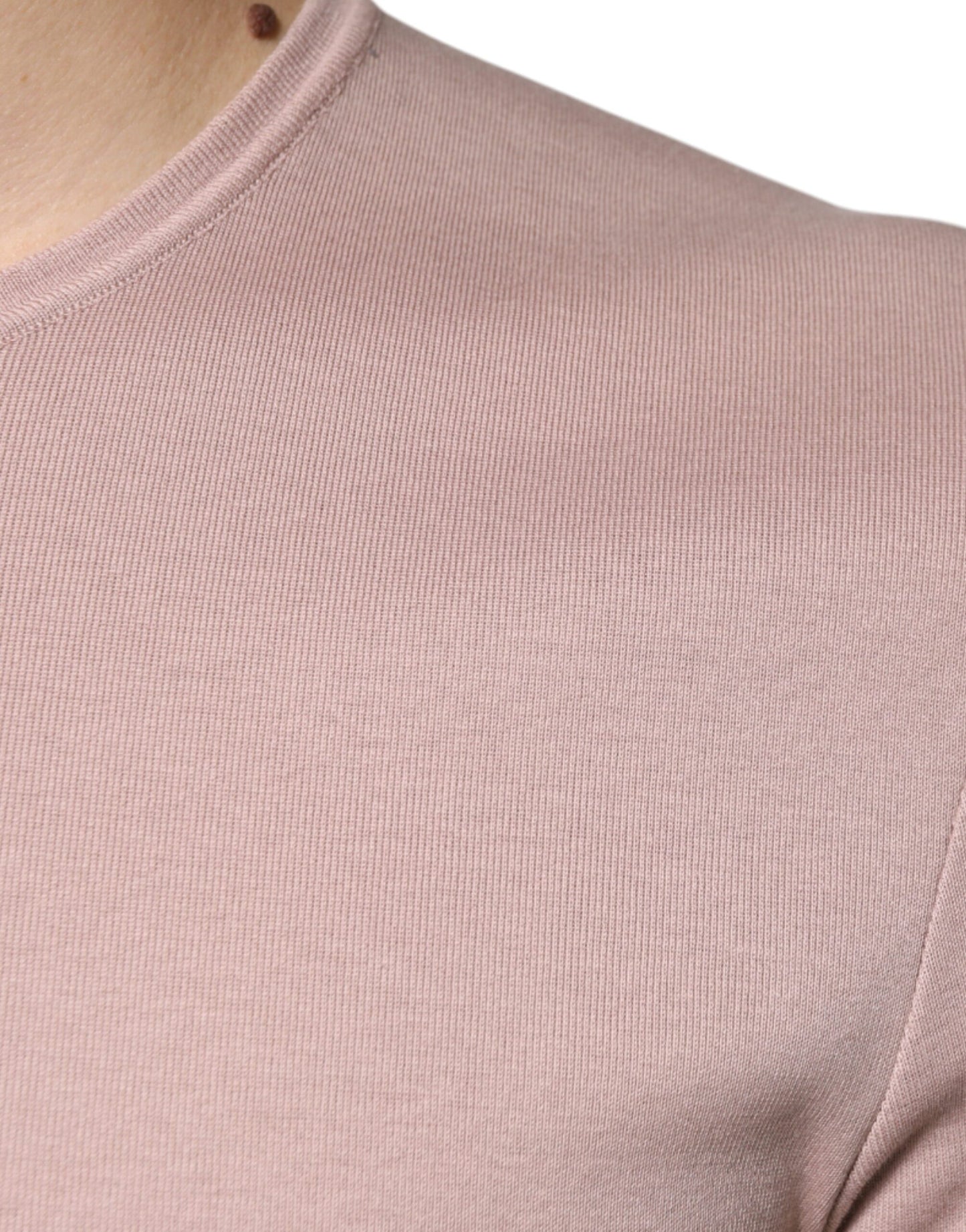 Dolce & Gabbana T-shirt girocollo a maniche corte in cotone marrone