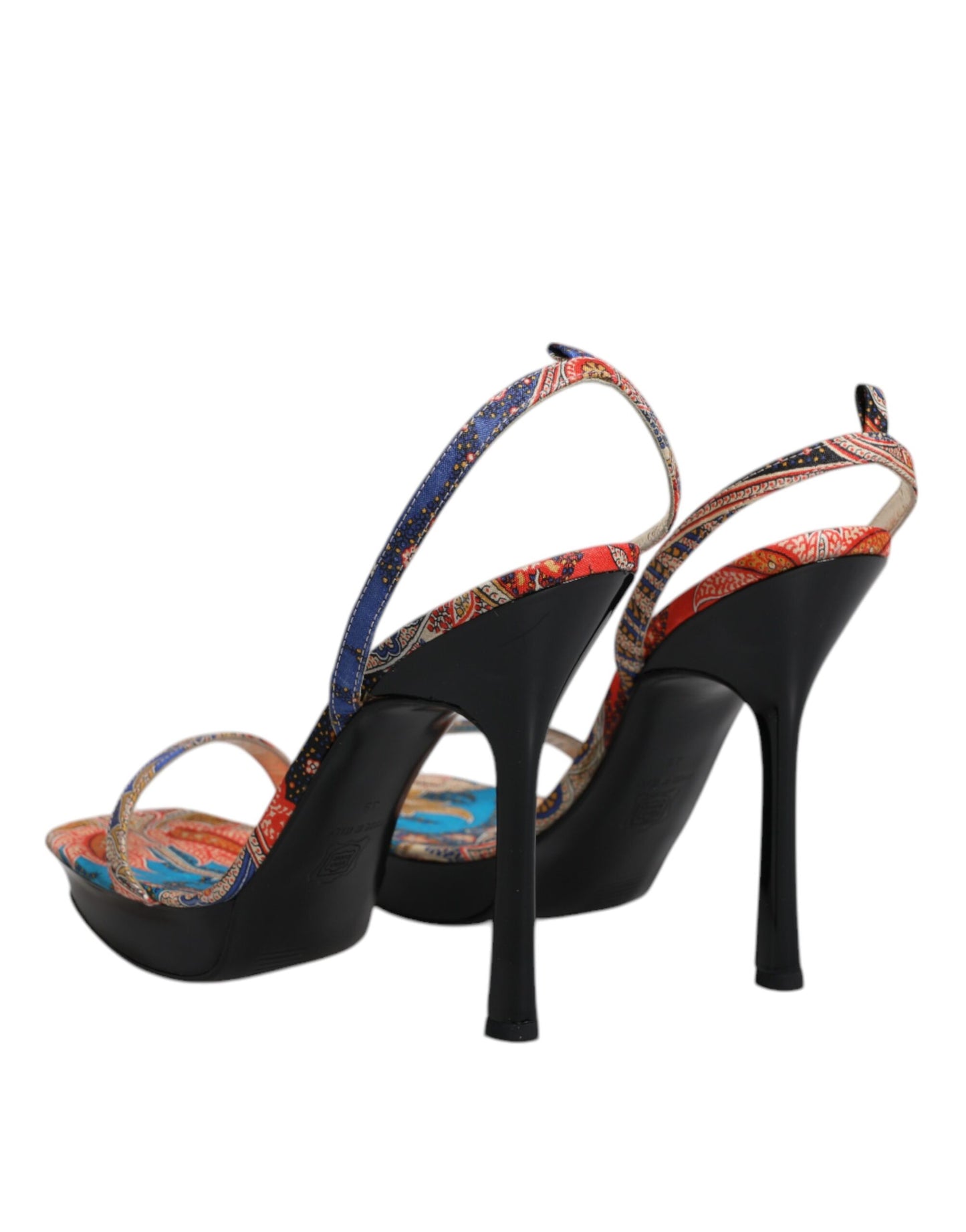 Dolce & Gabbana Sandali con Tacco Alto Floreali Multicolori Scarpe