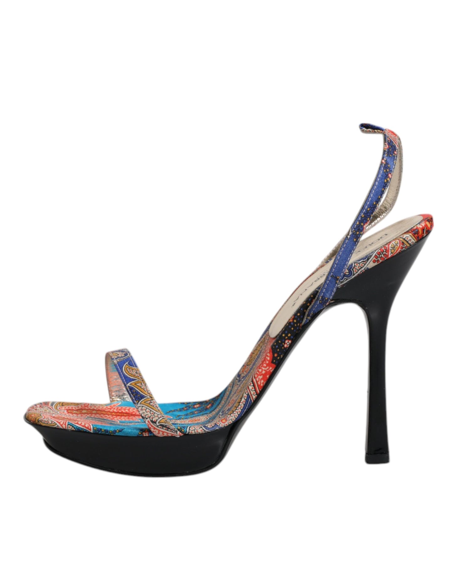 Dolce & Gabbana Sandali con Tacco Alto Floreali Multicolori Scarpe