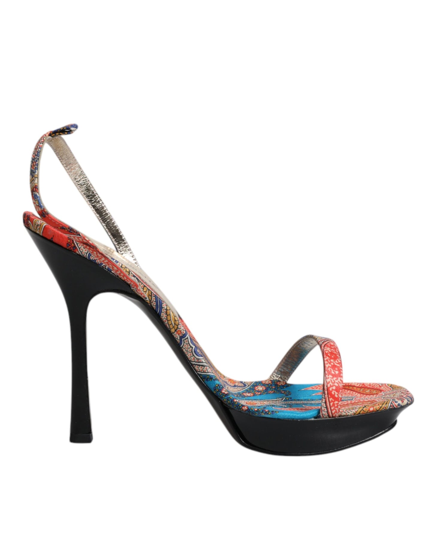 Dolce & Gabbana Sandali con Tacco Alto Floreali Multicolori Scarpe