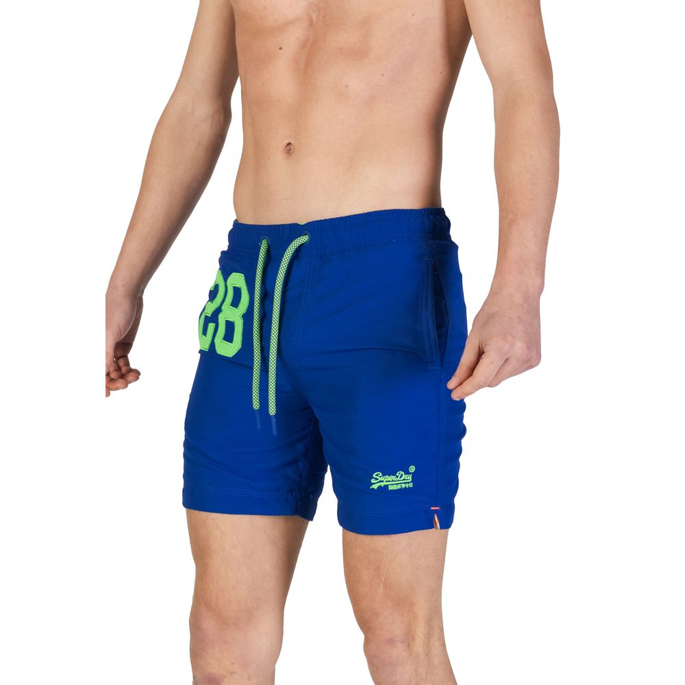 Costume da bagno Superdry in poliestere blu