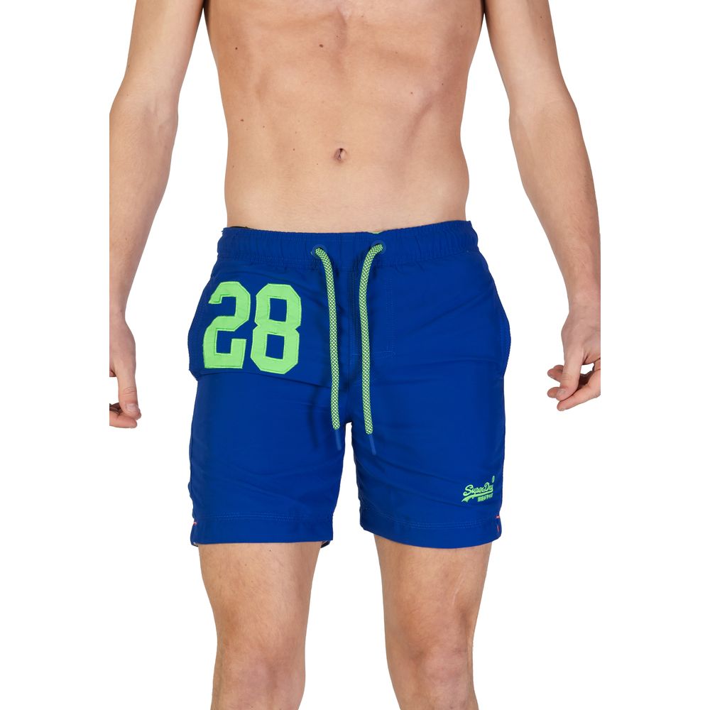 Costume da bagno Superdry in poliestere blu