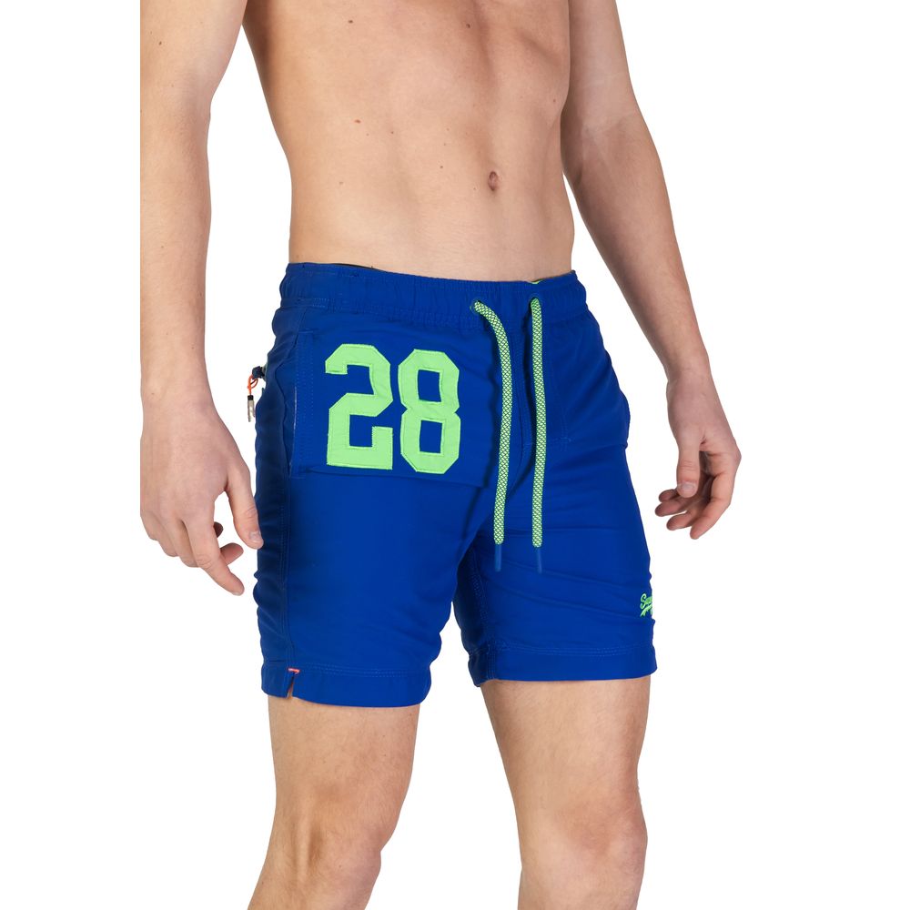 Costume da bagno Superdry in poliestere blu