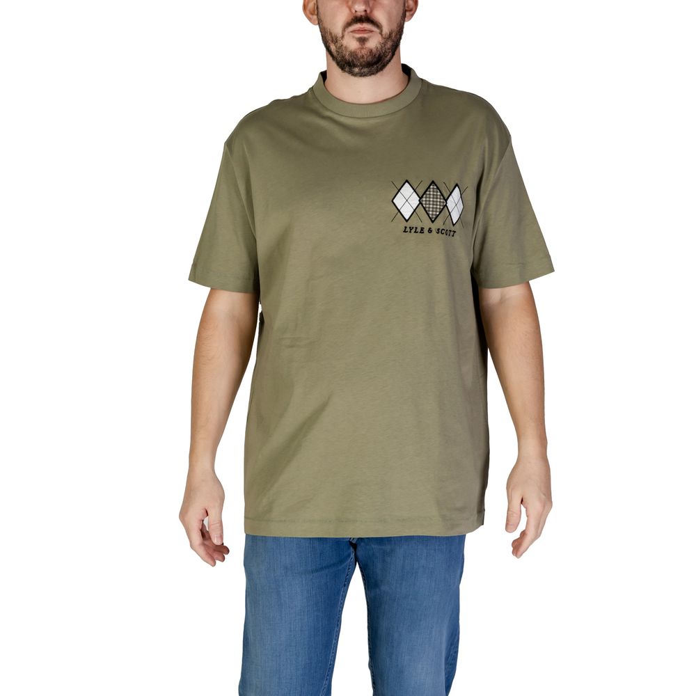 Maglietta in cotone verde Lyle & Scott