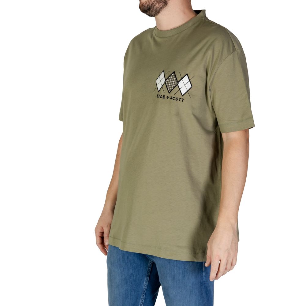 Maglietta in cotone verde Lyle & Scott
